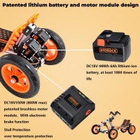 Modular Electric Innovation Kart, High-Strength Material, 20+ Assembly Methods, Perfect for Outdoor Sports and Parent-Child Interaction, 24.41"x16.14"x11.81", Silver(m-7)