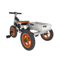 Buildable Kit 20 in 1 Kids Go Kart Set, Suitable for Ages 1-8, Two/Three Wheel Bike, Go Kart, Sit/Stand Scooter, 49.21"x38.58"x25.59", Silver(m-10)
