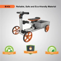 20-in-1 Buildable Kit, Kids Balance Bike and Sit/Stand Scooter, No Pedal Toy for Ages 1-6, Safe and Eco-Friendly Materials, 34.25"x16.14"x18.50", Silver(m-6)