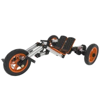 Buildable Kit 20 in 1 Kids Go Kart Set, Suitable for Ages 1-8, Two/Three Wheel Bike, Go Kart, Sit/Stand Scooter, 49.21"x38.58"x25.59", Silver(m-12)