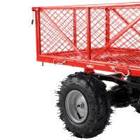 Electric Wheelbarrow Utility Cart, 48V 500W Motor, 500lbs Capacity, 1000lbs Towing, Brushless Motor, Adjustable Speed, 54.72"x23.23"x38.58", Red(m-10)