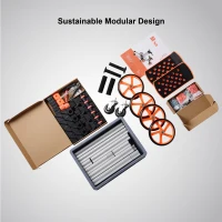 20-in-1 Buildable Kit, Kids Balance Bike and Sit/Stand Scooter, No Pedal Toy for Ages 1-6, Safe and Eco-Friendly Materials, 34.25"x16.14"x18.50", Silver(m-7)