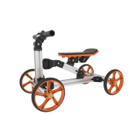 20-in-1 Buildable Kit, Kids Balance Bike and Sit/Stand Scooter, No Pedal Toy for Ages 1-6, Safe and Eco-Friendly Materials, 34.25"x16.14"x18.50", Silver(m-11)