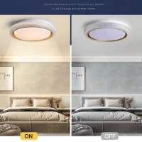 LED Flush Mount Ceiling Light Fixture with 5 CCT Colors, 19.69in 36W 3600LM, Dimmable Modern Light for Bedroom Bathroom Hallway, White(m-9)
