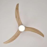 52" Ceiling Fan with Light and Remote Control, Noiseless Reversible Motor, 6 Speeds, 3 Color Options, Indoor/Outdoor Use, Matte White(m-11)