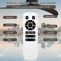 52" Ceiling Fan with Light and Remote Control, Noiseless Reversible Motor, 6 Speed, 3 Color Options, Indoor/Outdoor Use, Matte Black(m-7)