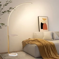 12W LED Floor Lamp with Convenient Pedal Switch, Tall Industrial Standing Lamp, Energy-Saving LED for Bedroom, Office, Gold(m-1)