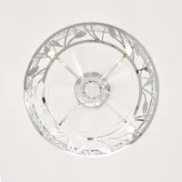 18" Industrial Style Ceiling Fan with Light, 5 Blades, Remote Control, Reversible Motor, Adjustable Speeds, Easy Installation, Chrome(m-11)