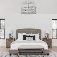 Flush Mount Ceiling Light Fixture with E26 Base, 3-Light Farmhouse Chandelier, 18.11" Modern Pendant for Kitchen, Matte White(m-8)