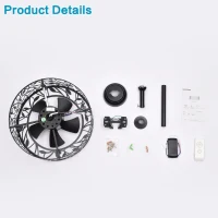 18" Industrial Style Ceiling Fan with 5 Blades, 3-Speed Adjustable, Remote Control, and Reversible Motor for Living Room, Bedroom, Kitchen, Matte Black(m-11)