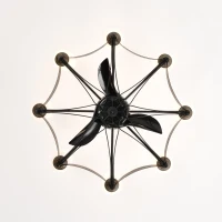 33" Chandelier Ceiling Fan with Remote, 6 Wind Speeds, Reversible Motor, and Silent Operation for Bedroom, Dining Room, Living Room, Kitchen, Farmhouse, Wood(m-11)