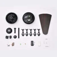 52" Farmhouse Ceiling Fan with Remote, Dual Finish Blades, Industrial Fandelier, 3-Speeds, Reversible Direction, for Living Room, Bedroom, Patio, Matte Black(m-10)