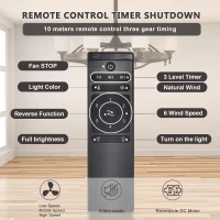 33" Chandelier Ceiling Fan with Remote, 6 Wind Speeds, Reversible Motor, and Silent Operation for Bedroom, Dining Room, Living Room, Kitchen, Farmhouse, Wood(m-7)