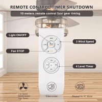 Farmhouse Industrial 52-Inch Ceiling Fan with Remote Control, Dual Finish Blades, and Reversible Motor for Bedroom, Living Room, Dining Room, Matte Black(m-7)