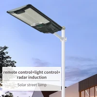Solar Street Lights Outdoor with 66PCS LED Beads, IP65 Waterproof, Dusk to Dawn, Easy Install, Remote Control, Black White(m-4)