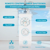 52" Ceiling Fan with 3-Light Fixture and Remote, Quiet Motor, Reversible Blades for Year-Round Comfort, Chrome(m-7)