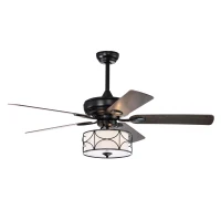 52 Inch Modern Ceiling Fan with Dual Finish Reversible Blades, Remote Control, Quiet Reversible Motor, and Dual Mount Compatibility, Matte Black(m-2)