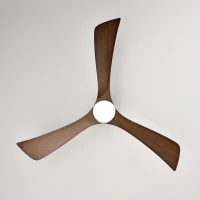 52" Ceiling Fan with Lights and Remote Control, Quiet DC Motor, 3 Wood Blades, 6 Speed Levels, Reversible for Indoor and Outdoor Use, Nickel(m-11)