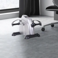 Soozier Portable Mini Pedal Exercise Bike Indoor Cycle Fitness Arm Leg w/ LCD Display, Silver(m-8)