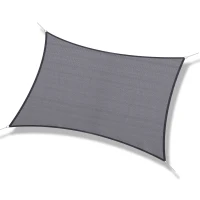 Outsunny 10ft x10ft Square Canopy Sun Sail Shade Garden Cover UV Protector Outdoor Patio Lawn Shelter with Carrying Bag Grey(m-11)