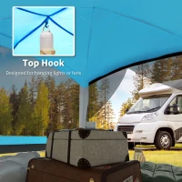 Outsunny Screen House, 8 Person Camping Tent, Dome Tent with Carry Bag and 4 Mesh Walls for Hiking, Easy Set Up(m-9)