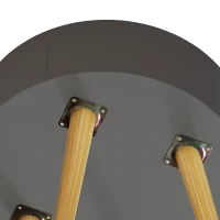 Modern Coffee Table with Drawer, Bedside Table, Oak Legs, Versatile Use for Living Room and Bedroom, 14.96"x14.96"x18", Gray(m-7)