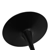 42.13" Modern Round Dining Table with Patchwork Solid Wood Veneer Top, Metal Base, and 220 lbs Weight Capacity, Black(m-7)