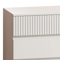 8-Drawer Storage Cabinet with Decorative Finish, Easy Assembly, Durable MDF Construction, Ample Storage Space, 47.24"x15.35"x37.8", White(m-6)