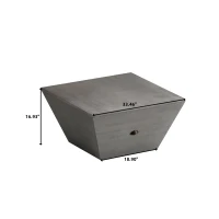 33.46" Ladder-Shaped Coffee Table with Drawer, High-Quality MDF, 200 lbs Load Capacity, Easy Assembly, 33.46"L x 33.46"W x 16.93"H, Gray(m-3)