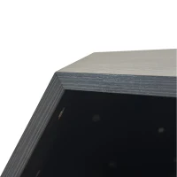 Modern Pet Furniture Cat Litter Side Table, Multifunctional MDF Design, 25.98" x 25.98" x 21.07", Black Brown(m-9)