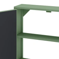 Vintage Two Door Wall Cabinet with Mirror, Three-Level Storage, Retro Style, Iron and Glass, 23.62"L x 5.91"W x 27.56"H, Green(m-8)