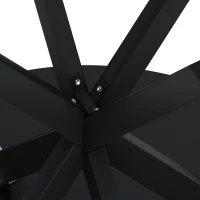 31.5'' Modern Round Dining Table with Crossed Legs, Two Piece Detachable Table Top, Matte Finish Iron Legs, Easy Assembly and Maintenance, Black(m-7)