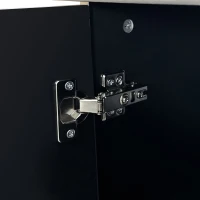 59.84'' Large 4-Door Cabinet, Solid Wood and MDF, Adjustable Shelves, 330 lbs Top Surface Capacity, 66 lbs Laminate Capacity, 59.84''L x 15.75''W x 32.28''H, Champagne(m-8)