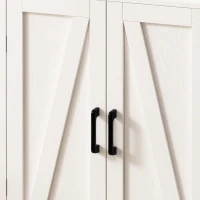 Four Door Storage Cabinet with LED Light, Open Shelf, Transparent Acrylic Doors, Adjustable Shelves, 23.62"L x 11.81"W x 50.39"H, White(m-8)