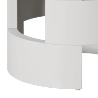 42.12" Modern Round Dining Table with Printed White Marble Table Top, Sturdy MDF Construction, Easy Assembly and Maintenance, 220 lbs Weight Capacity, White(m-7)