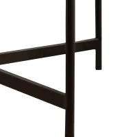 33" Modern Thread Design Round Coffee Table, MDF Table Top with Cross Legs Metal Base, Easy Assembly and Maintenance, Natural(m-9)