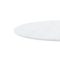 42.12" Modern Round Dining Table with Printed White Marble Table Top, Metal Base, Sturdy and Durable, Easy Assembly and Maintenance, marble(m-5)