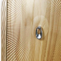 Vintage 4 Door Storage Cabinet, Carved Scatter Pattern Dining Sideboard, Large Buffet with Adjustable Shelves, Multifunctional Accent Cabinet, 59.84" x 15.75" x 31.89", Natural(m-8)