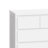 31.61" 4-Tier 5-Drawer MDF Storage Cabinet, Modern Design, Anti-Tipping, Easy Assembly, for Bedroom, Living Room, Dining Room, Hallways, White(m-6)
