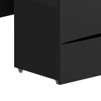 Dressing Table with Flip Top LED Mirror, Vanity Table with Storage, Removable Upholstered Stool, 3 Lighting Modes, 23.62" x 15.75" x 62.99", Black(m-14)