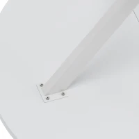 31.5'' Modern Round Dining Table with Crossed Legs, Two Piece Detachable Table Top, Matte Finish Iron Legs, Easy Assembly and Maintenance, White(m-6)