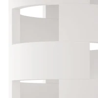 42.12" Modern Round Dining Table with Printed Black Marble Table Top, Sturdy MDF Base, Easy Assembly, 220 lbs Capacity, Black White(m-6)