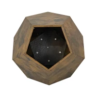 Modern Pet Furniture Cat Kennel Side Table, Multi-Purpose MDF Table with Adjustable Shelves, 25.98'' x 25.98'' x 21.07'', Antique brown(m-2)