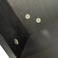 Hexagonal Coffee Table Set, 2-Piece Side Table Nightstand with Storage Shelves, Versatile Modern Design, 47.24" x 23.62" x 15.75", Black Brown(m-7)