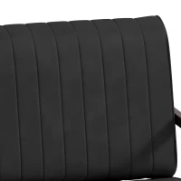 Modern Fashion PU Leather Armchair with Metal Frame, Extra-Thick Padded Backrest and Seat Cushion, Ergonomic Design, 26.77"L x 25.98"W x 29.53"H, Black(m-7)