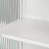 23.62" Modern Wall Cabinet with Glass Doors, Two-Tier Enclosed Storage, Open Shelf, and Towel Rack for Bathroom, Dining Room, 23.62"L x 9.06"W x 30.71"H, White(m-10)