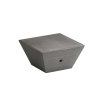 33.46" Ladder-Shaped Coffee Table with Drawer, High-Quality MDF, 200 lbs Load Capacity, Easy Assembly, 33.46"L x 33.46"W x 16.93"H, Gray(m-2)