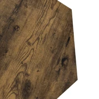 Hexagonal Coffee Table Set, 2-Piece Antique Wood Side Table Nightstand with Storage Shelves, Versatile Design, 47.24'' x 23.62'' x 15.74'', Antique brown(m-7)