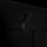 Hall Tree with Shoe Bench, Coat Rack, Storage Shelves, Pegboard, and Shoe Storage, 57.48"L x 14.96"W x 77.17"H, Black(m-8)