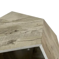 Modern Pet Furniture Cat Litter Box, Multifunctional Side Table and Planter, MDF, 25.98'' x 25.98'' x 21.07'', White Oak(m-8)